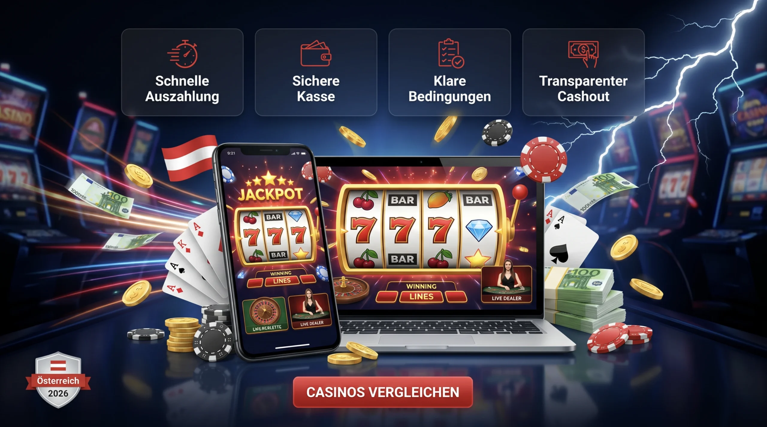Casino mit schneller Auszahlung in Österreich